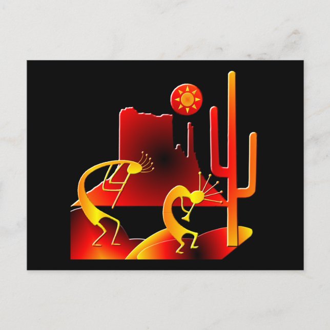 Postal Desert Kokopelli (Anverso)