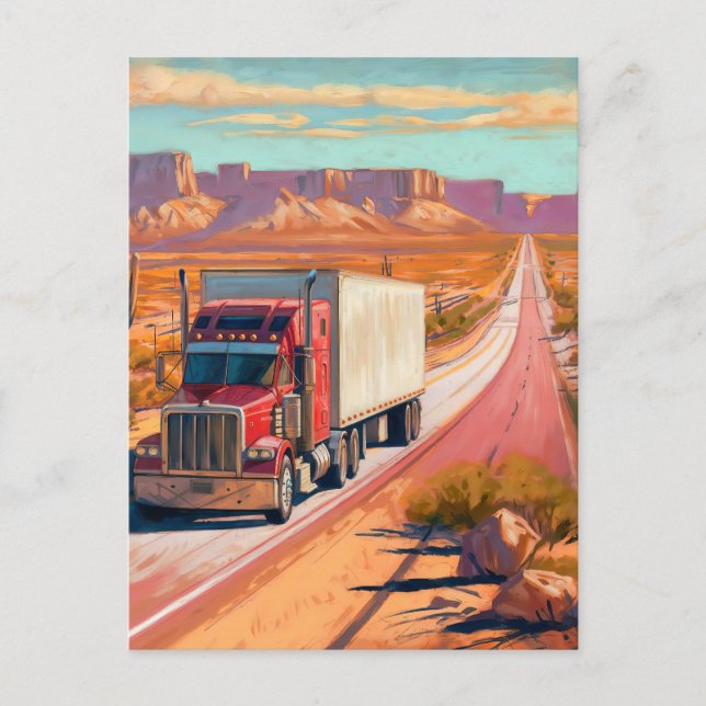 Postal Desert Trucking - Painterly Vehicle Art (Anverso)