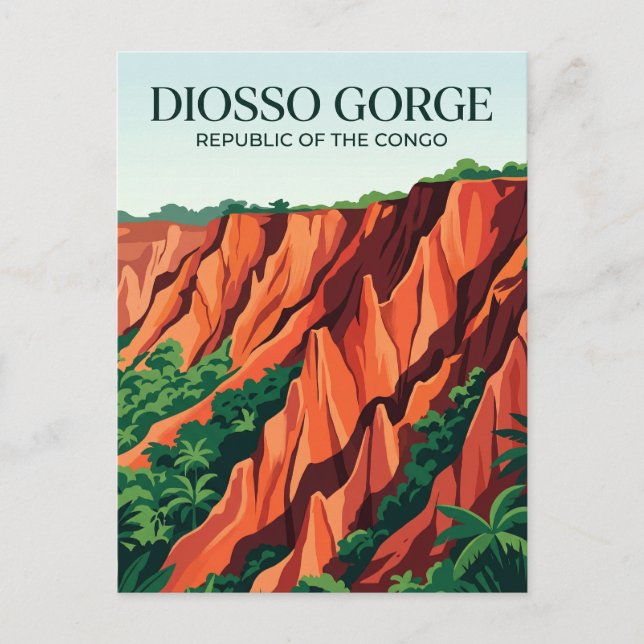 Postal Desfiladero de Diosso República del Congo (Anverso)