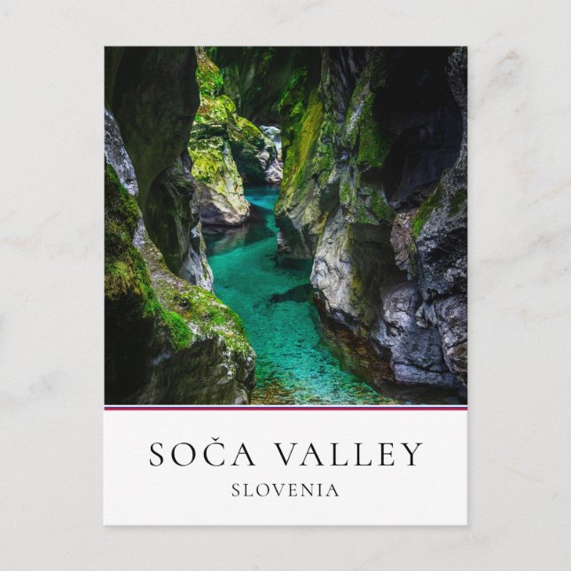 Postal Desfiladero de Soca en Eslovenia (Anverso)