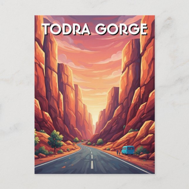 Postal Desfiladero de Todra Marruecos Viajes (Anverso)