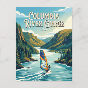 Postal Desfiladero del río Columbia EE. UU.