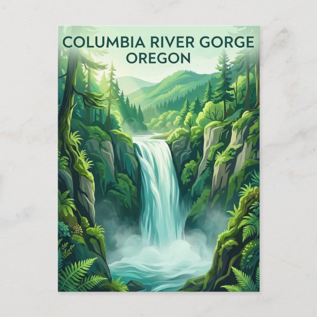 Postal Desfiladero del río Columbia EE. UU. (Anverso)