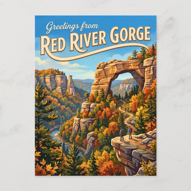 Postal Desfiladero del río Rojo EE. UU. (Anverso)