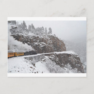 Postal Desfiladero en cascada a bordo del Polar Express