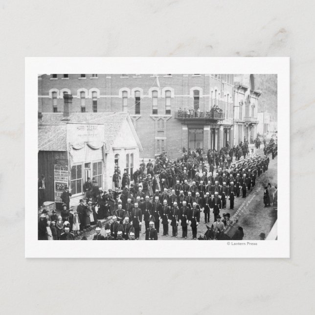 Postal Desfile callejero en Deadwood, Fotografía SD (Anverso)
