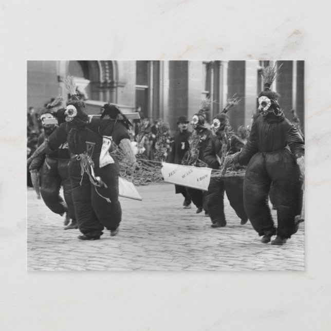 Postal Desfile de bufones, Filadelfia, 1909 (Anverso)