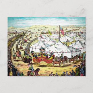 Postal Desfile de circo vintage