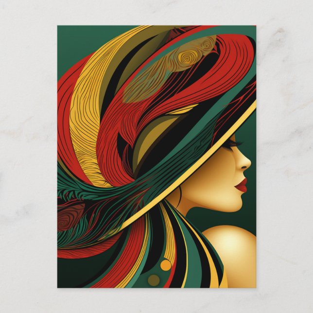 POSTAL DESFILE DE GORRAS DE FANCY #10 (Anverso)