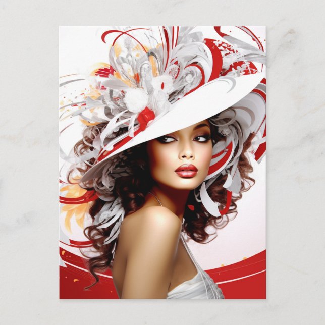 POSTAL DESFILE DE GORRAS DE FANCY #2 (Anverso)