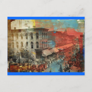Postal Desfile del Circo de Kansas City 1886