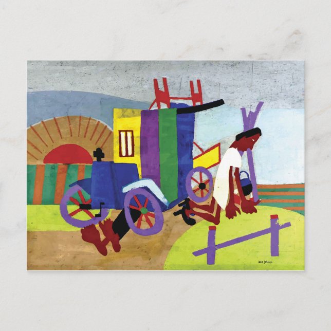 Postal Desglose ~ Arte americano vintage (Anverso)