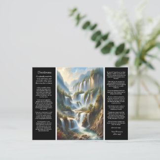 Postal Desiderata Aguas Sagradas de la Sabiduría