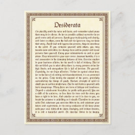 Postal Desiderata Postcard