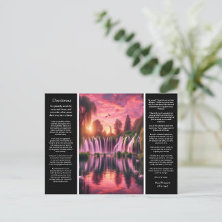 Postal Desiderata Rosa y Oro, Asfixia y Cisnes