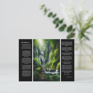 Postal DesIDERATA Tranquil Cascada: La serenidad de la na