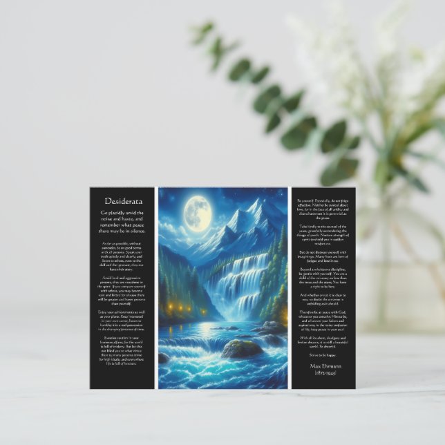 Postal Desiderata Waterfall Whispers (Anverso de pie)