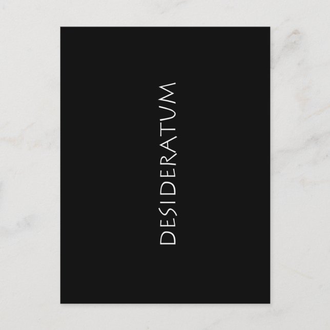 Postal Desideratum (Anverso)
