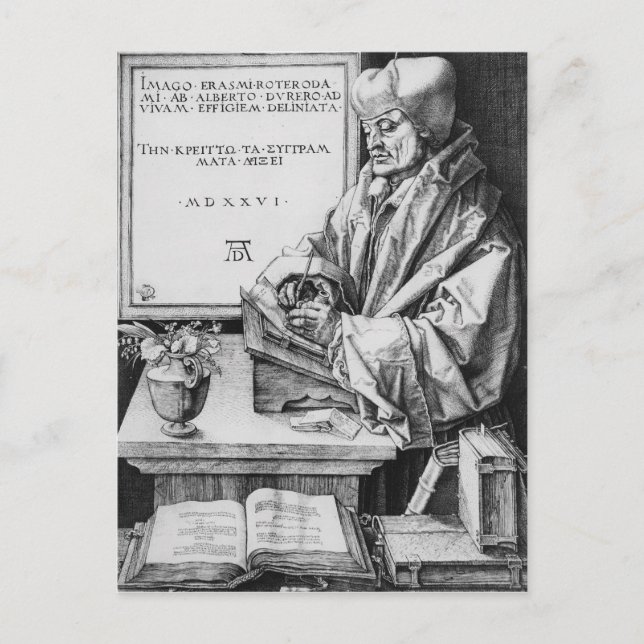 Postal Desiderius Erasmus de Rotterdam, 1526 (Anverso)