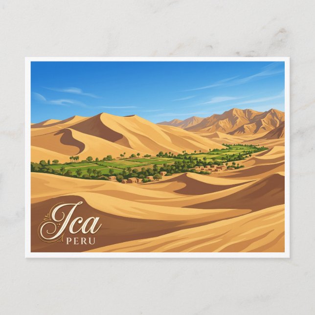 Postal Desierto de Ica Perú (Anverso)