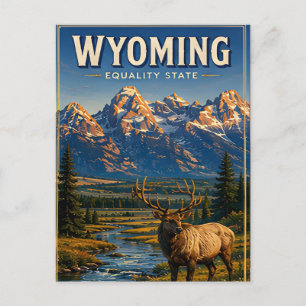 Postal Desierto de la montaña Grand Teton de Wyoming