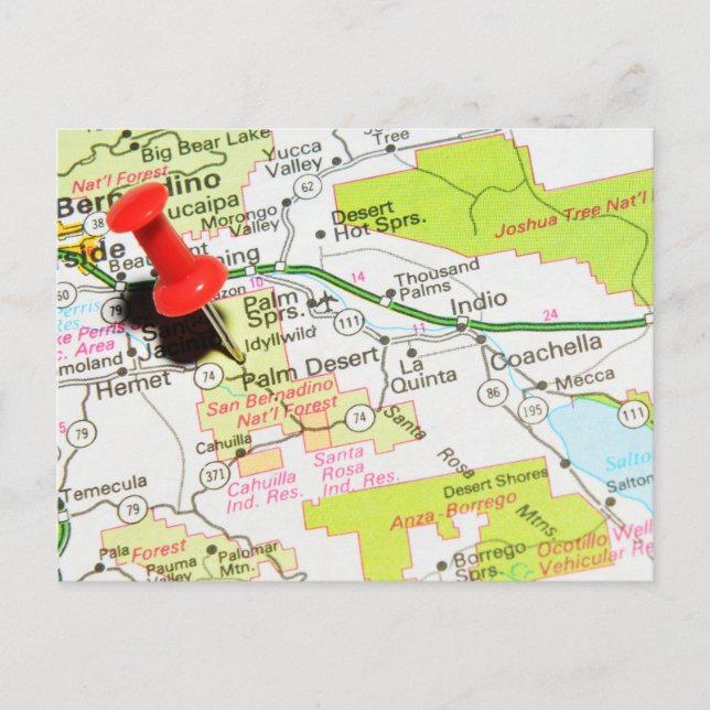 Postal Desierto de las palmas, California (Anverso)