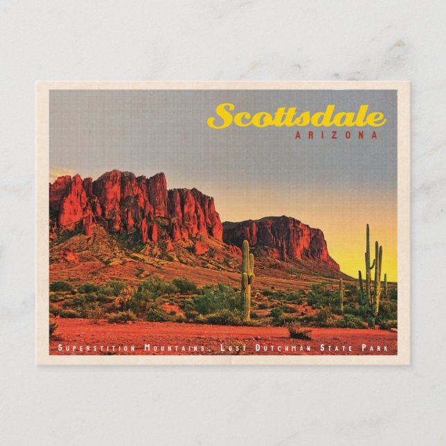 Postal Desierto de Retro Scottsdale (Anverso)