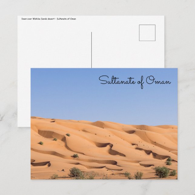 Postal Desierto de Wahiba Sands - Omán (Anverso / Reverso)