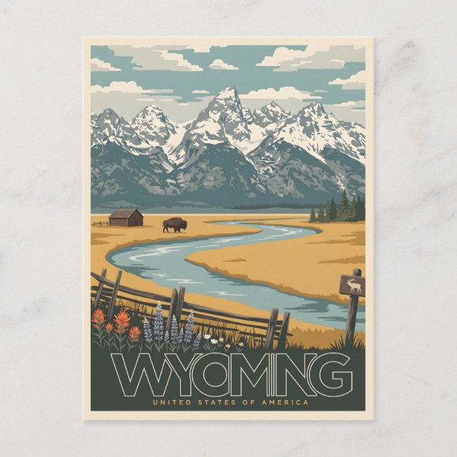 Postal Desierto de Wyoming (Anverso)