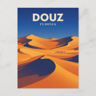 Postal Desierto del Sahara cerca de Douz Túnez