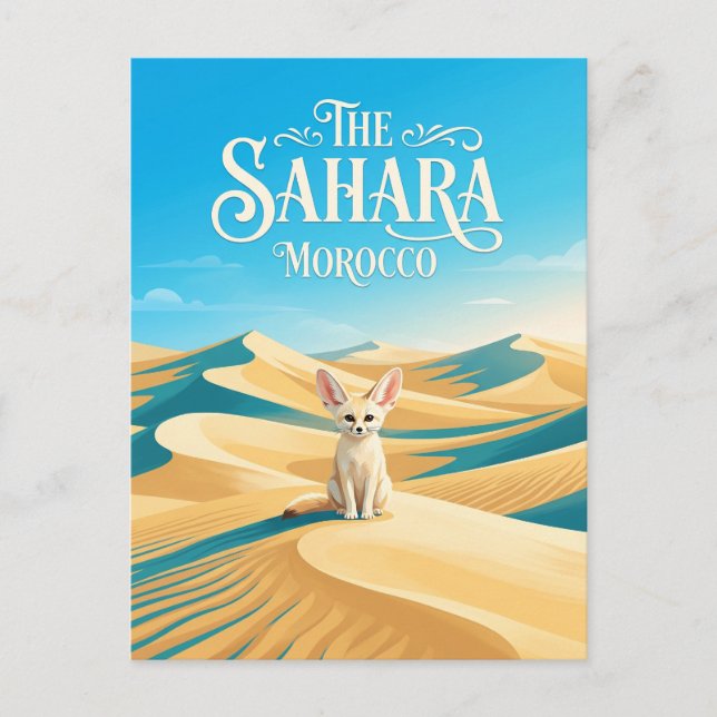 Postal Desierto del Sahara Marruecos (Anverso)