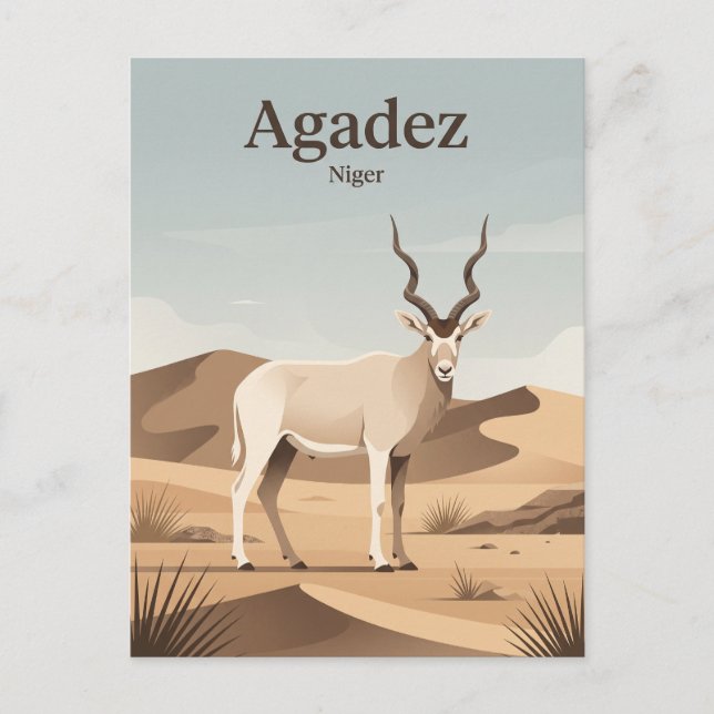Postal Desierto del Sahara, Níger (Anverso)