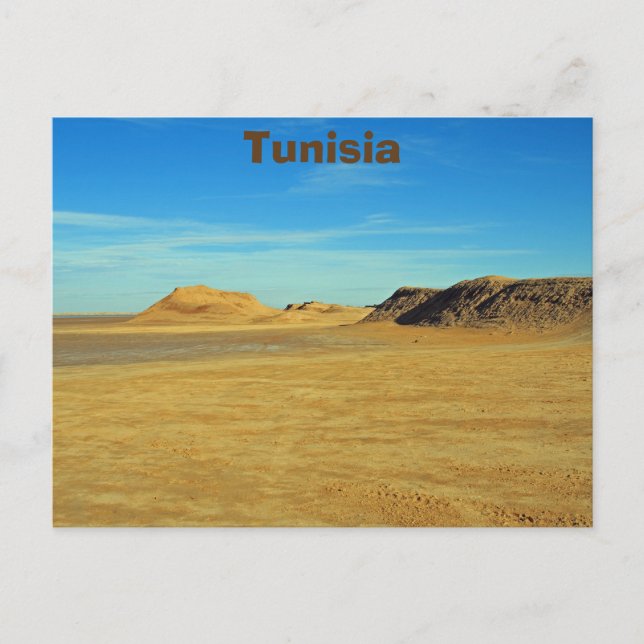 Postal Desierto del Sahara, Túnez (Anverso)