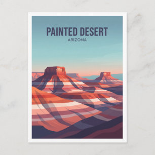 Postal Desierto Pintado al Atardecer Holbrook Arizona