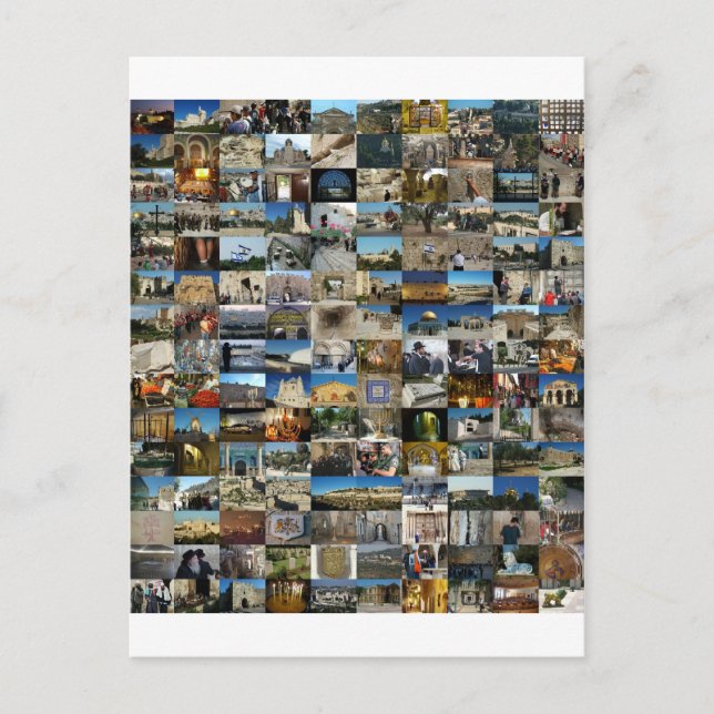 Postal Design Exclusivo 100 Faces de Jerusalén (Anverso)