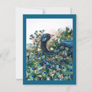 Postal Design. Hand embroidery with precious stones. 