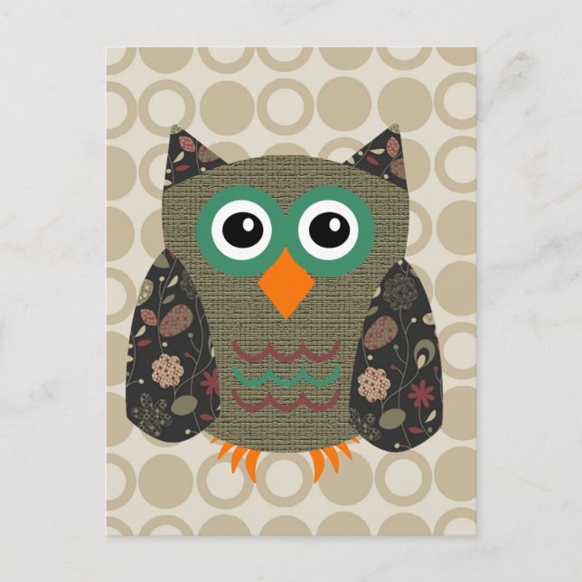 Postal Designer Owl Dusty (Anverso)