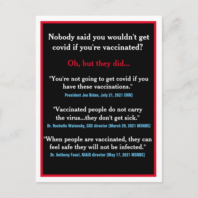 Postal Desinformación oficial (Anverso)