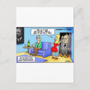 Postal Deslízate en un Teddy...Roosevelt Regalos Divertid