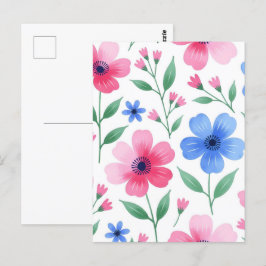 Postal Deslumbramiento de la flor del agua de roseo