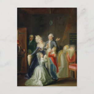 Postal Despedida de Luis XVI por su familia