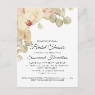 Postal Despedida de soltera con orquídeas y eucalipto neu