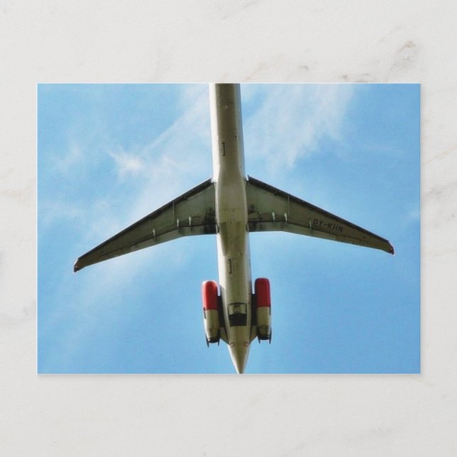 Postal Despegue del avión grande (Anverso)