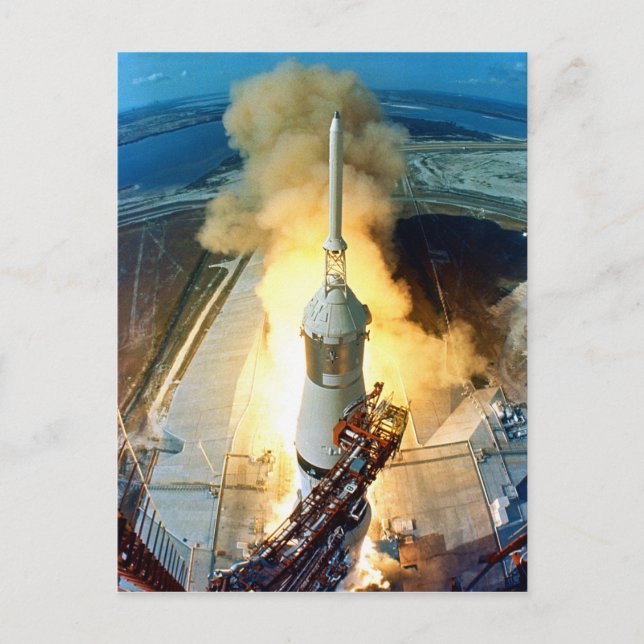 Postal Despegue del vehículo espacial Saturn V del Apolo  (Anverso)