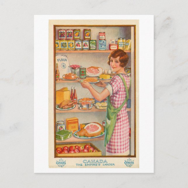 Postal Despensa canadiense vintage (Anverso)