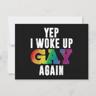 Postal Despertó a los gays - Orgullo de arcoiris gay gay 