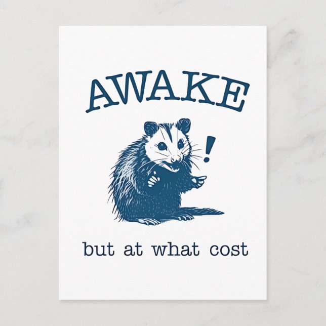 Postal Despierta pero en qué costa opositora a Possum ret (Anverso)