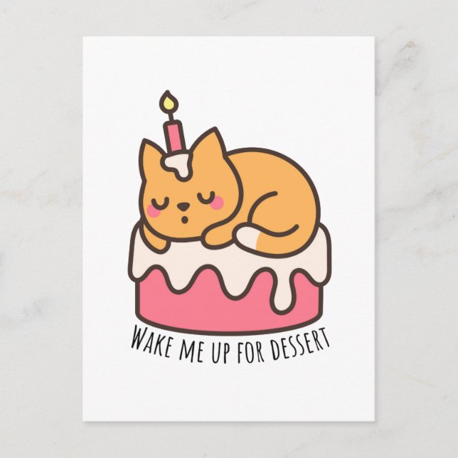 Postal Despiértame para el postre (Anverso)