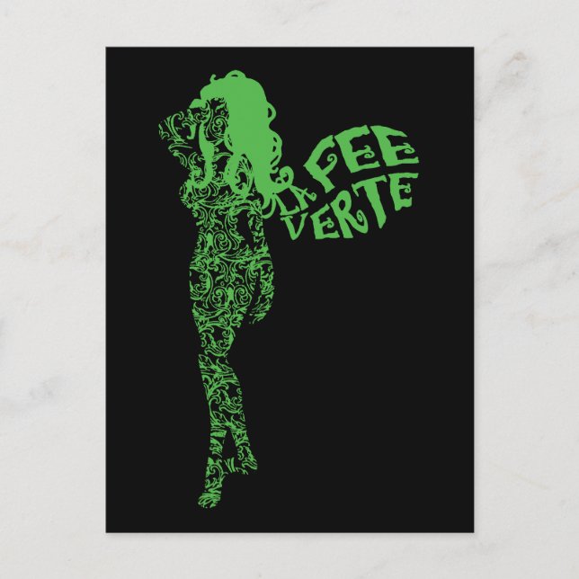 Postal Desplazado La Fee Verte (Anverso)