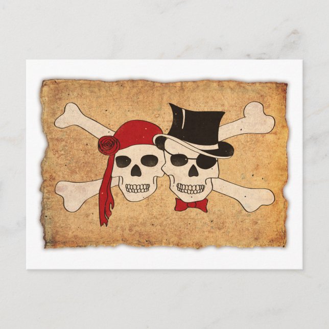 Postal desplazamiento pirata (Anverso)